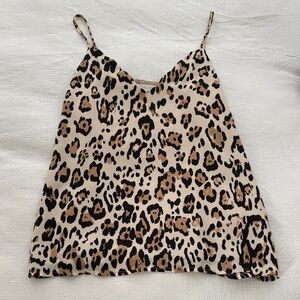 Socialite Leopard Print Cami in Beige and Black